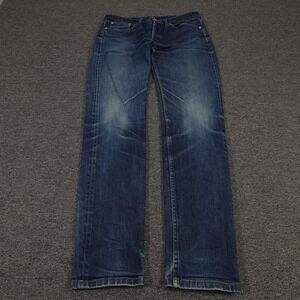APC Petit Standard Jeans Mens 33x32 Blue Slim Straight Button Fly Denim